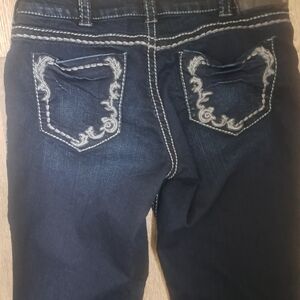 Silver Jeans Dark Blue Boot Cut with Embroidery